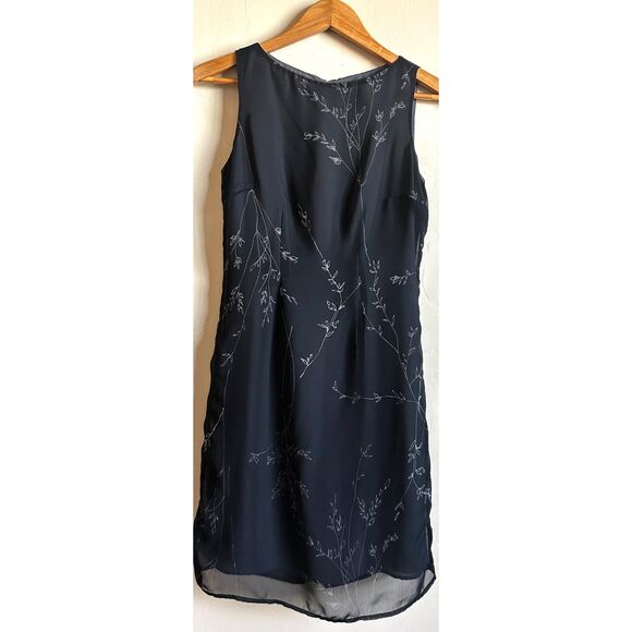 Old Navy Sheath Dress Black & White Floral Print Size 2 LBD - Picture 1 of 7